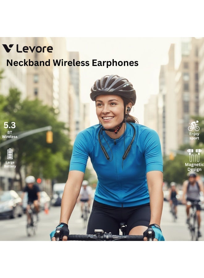 ليفور سماعة ليفور LEB46-BKحول الرقبة – بلوتوث وصوت جهير - Image 3